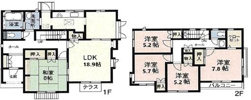 収納豊富で広々５LDK！