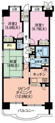 使い勝手良好な間取り！