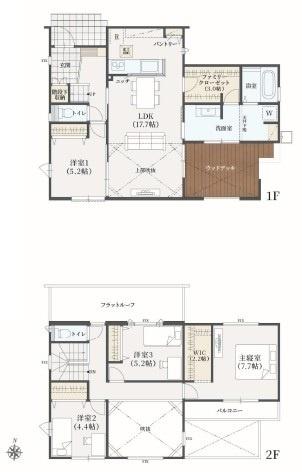 ファミリークローゼットやWICなど収納豊富！
