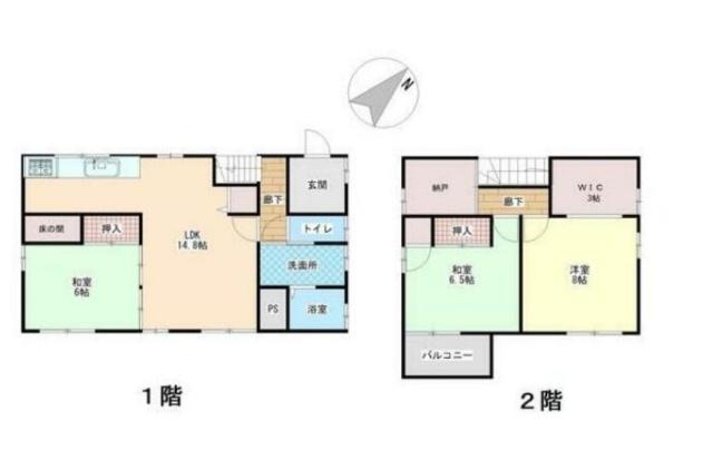 市原市五井　戸建て住宅 間取り図画像