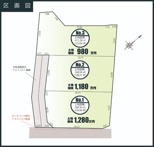 富津市千種新田＿分譲地③号区画 区画図