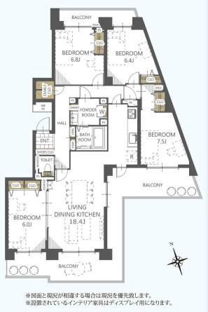 パークシティちはら台1号棟 間取り図画像