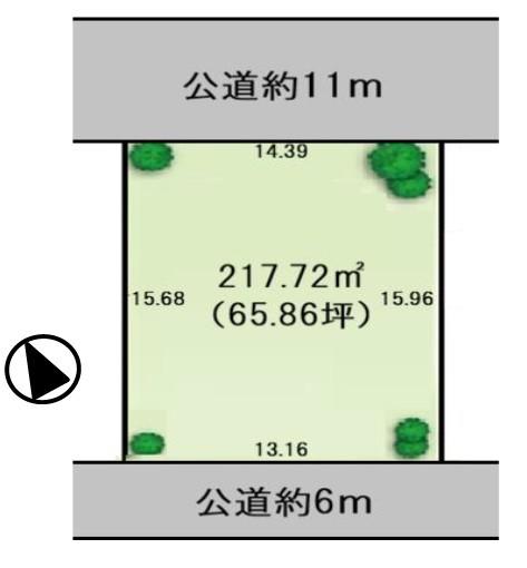 市原市桜台4丁目　建築条件無し売地 区画図