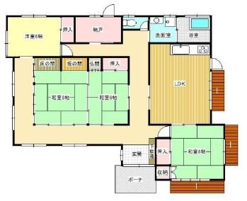 君津市南子安中古住宅 間取り図画像