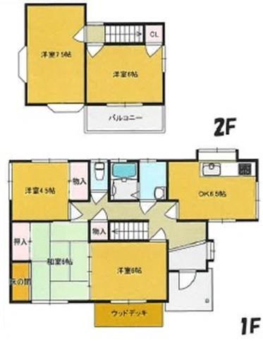 全居室明るく使いやすい間取りの5DK
