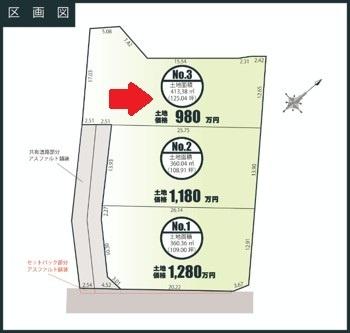富津市千種新田売地 区画図
