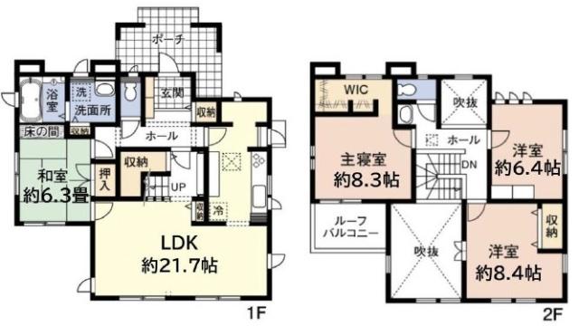 建物はメーターモジュールでゆとりのある間取り！