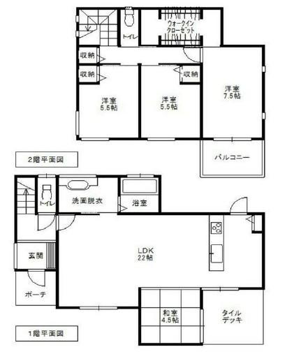 木更津市祇園中古 間取り図画像