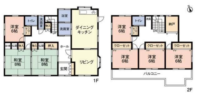 市原市岩崎　戸建て住宅 間取り図画像