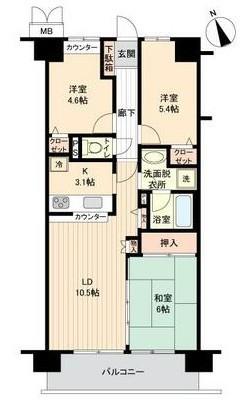 LDK隣には6畳の続き間和室