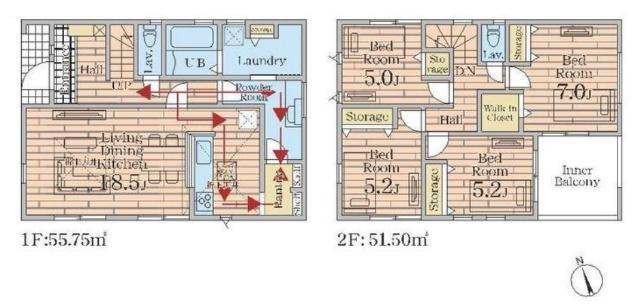 市原市青柳　新築戸建て1号棟 間取り図画像