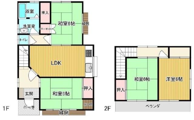 袖ケ浦市蔵波台中古住宅 間取り図画像