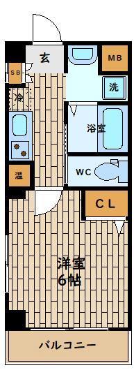 大阪市福島区玉川マンション 間取り図画像