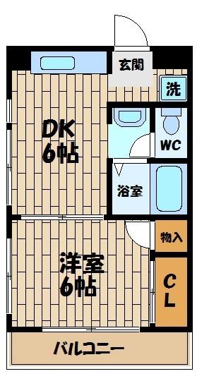 ループハイツ篠田 間取り図画像