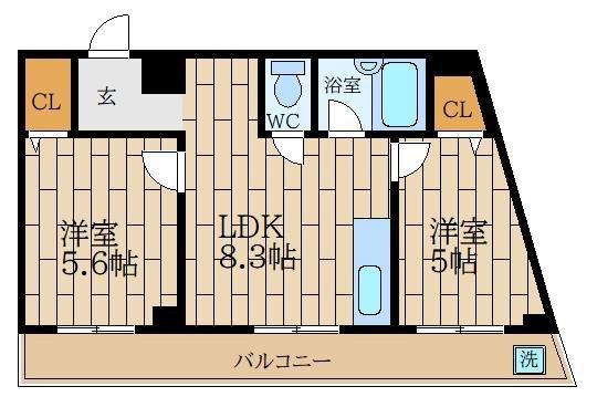 シティコート福島 間取り図画像