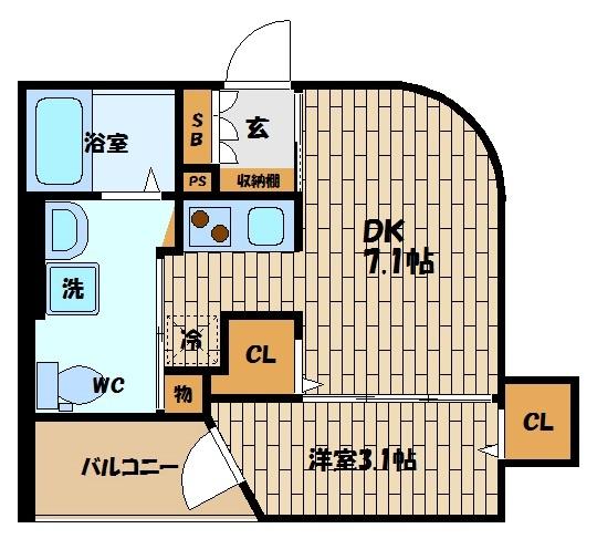 アドバンス西梅田Ⅳエール 間取り図画像