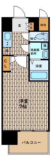 コスモリード大阪福島【旧名:レジュールアッシュOSAKA福島】 間取り図画像