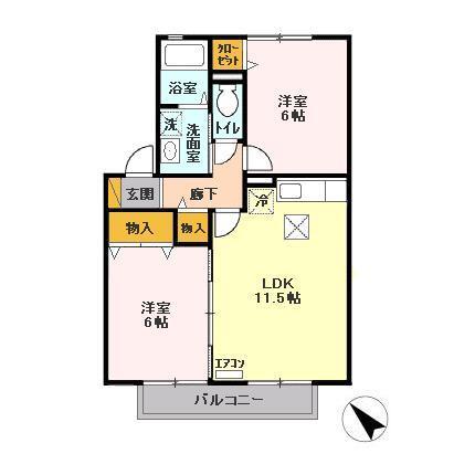 シャン クライン　Ｃ（202） 間取り図画像