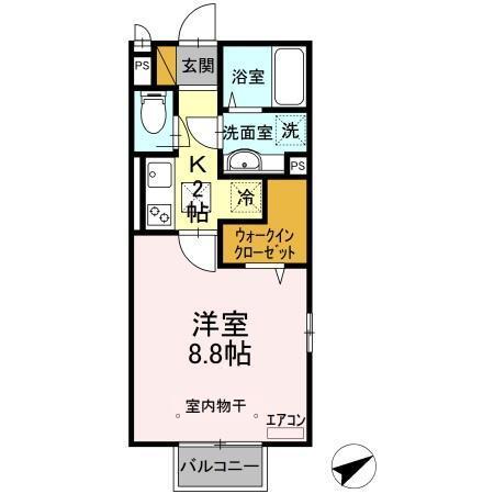 clochett et soleil (ｸﾛｼｪｯﾄ ｴﾄ ｿﾚｲﾕ）（101） 間取り図画像