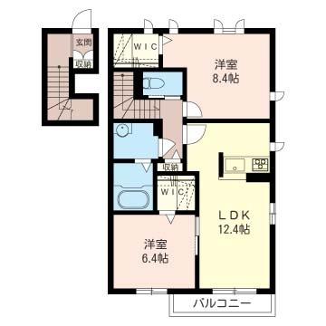 タイムフォースクエアB（202） 間取り図画像