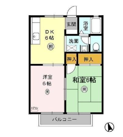 ドルチェ浜道　ＡＢ（A202） 間取り図画像