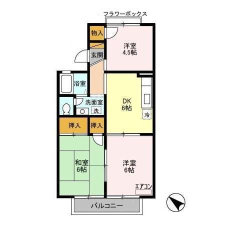 グリーンヒルズＣ／Ｄ　Ｄ（101） 間取り図画像
