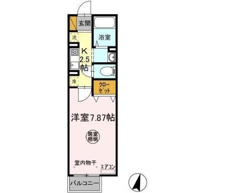 ルミエールA（101） 間取り図画像