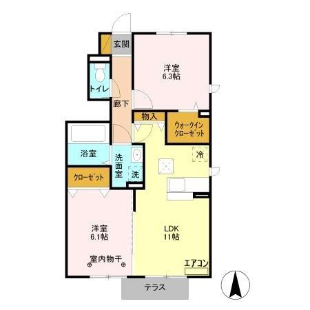 パーク・レジーナ　AB（A101） 間取り図画像