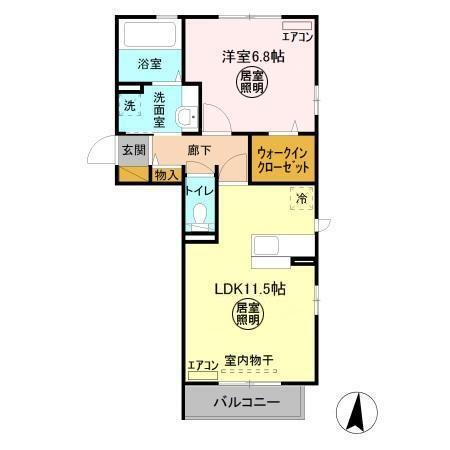 カンチーナ（201） 間取り図画像