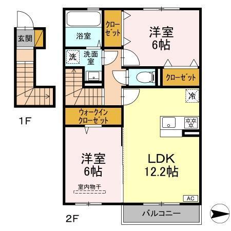 エアフォルク（202） 間取り図画像
