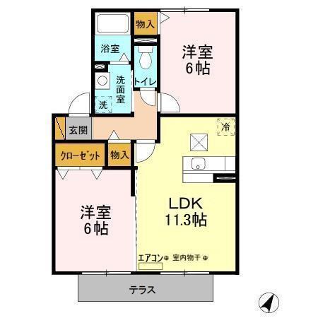 ソレアード（102） 間取り図画像