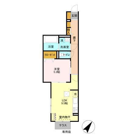 ＬＥＸＳＡＳＵ春日（102） 間取り図画像