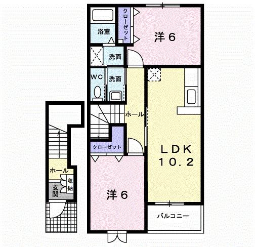 ソレアードⅠ（202） 間取り図画像