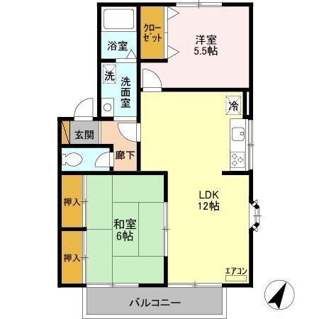 メゾンボナール　ＥＦ（F101） 間取り図画像