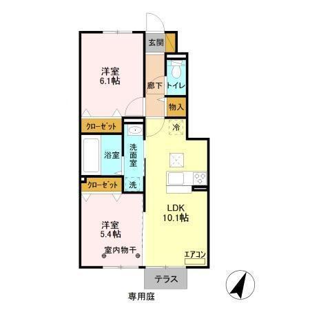 サウスヒルズ　Ⅱ（102） 間取り図画像