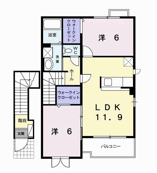 カレントヒルズ　Ａ（204） 間取り図画像