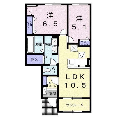 パーク　アヴェニュー（102） 間取り図画像