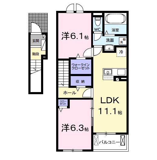 マウント　シティⅠ（202） 間取り図画像