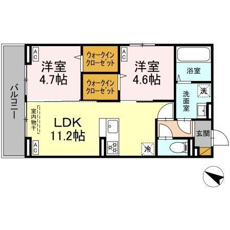 アヴァンスコート参番館（206） 間取り図画像