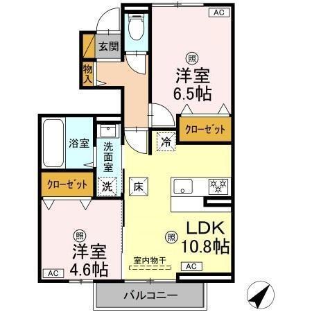 フォレストウッド　B棟（101） 間取り図画像