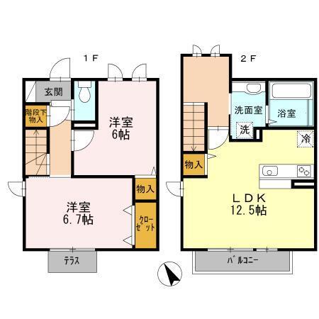 ハーモニー（102） 間取り図画像