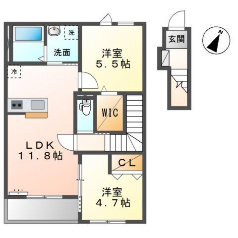チャコールⅡ番館 間取り図画像