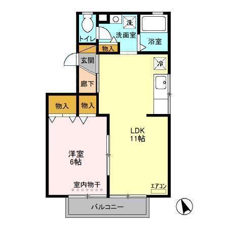 ヴェルドミール　Ａ（101） 間取り図画像
