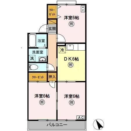 ベルハイムⅡ（202） 間取り図画像