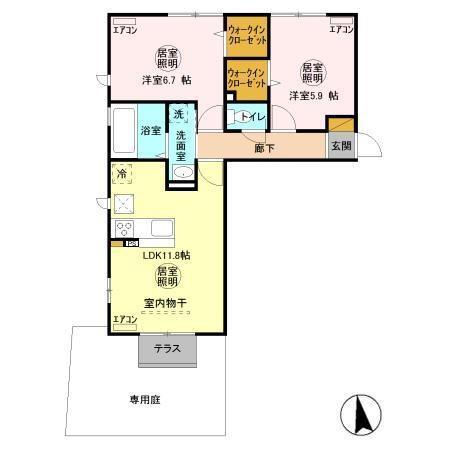 フローラ（103） 間取り図画像
