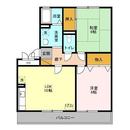 メゾンドォ渕谷　ＡＢ（B203） 間取り図画像