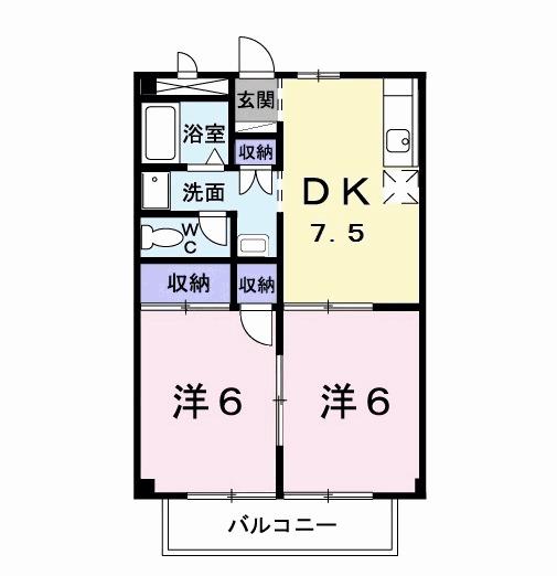 フォンテ−ヌ（201） 間取り図画像