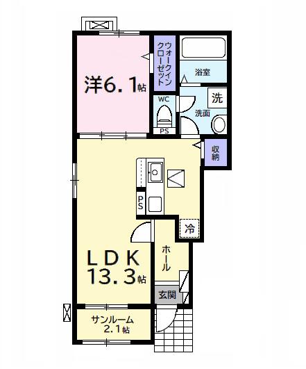 ヒカルサ市原五井（101） 間取り図画像