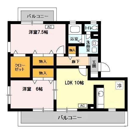 トリニシティ　参番館（205） 間取り図画像