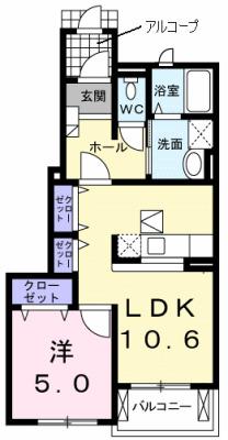 ドウ・ベル・メゾンⅠ（102） 間取り図画像